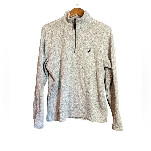 Nautica grey 1/4 zip sweater - Picture 1 of 10